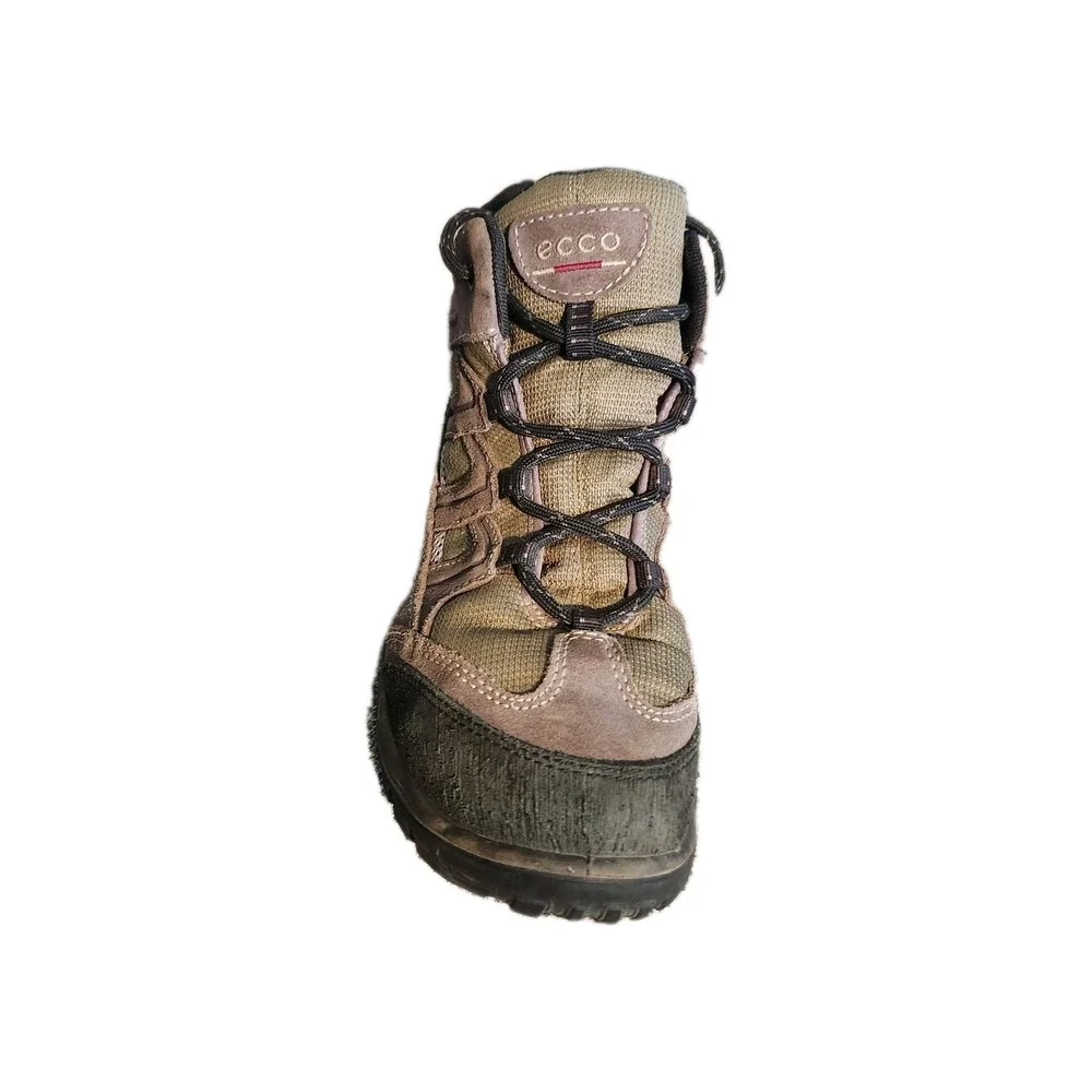 ECCO‎ Receptor GORETEX Brown Leather Hiking Boots Size EU 39 US Women's 8-8.5